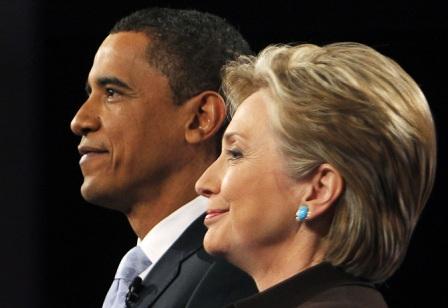 Обама и Клинтон 31 декабря 2007 года